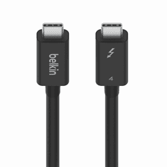 Belkin Thunderbolt 4 USB-C apa - USB-C apa Adat és töltőkábel - Fekete (0,8m) (INZ002BT2MBK)