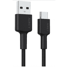 Aukey CB-CA3 USB-A apa - USB-C apa 3.1 Adat és töltő kábel - Fekete (CB-CA3 OEM)