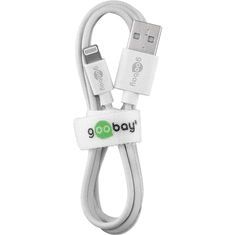 Goobay 72907 Lightning USB-A apa - Lightning apa 2.0 Adat és töltőkábel - Fehér (72907)