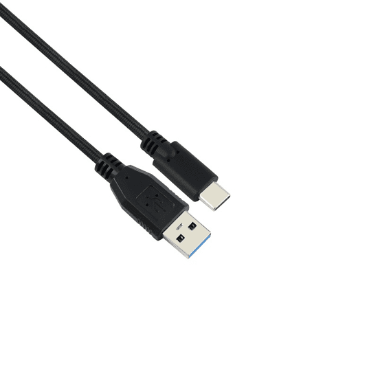 Stansson CZ-251-D USB-A apa - USB-C apa 3.2 Adat és töltőkábel - Fekete (2m) (CZ-251-D)