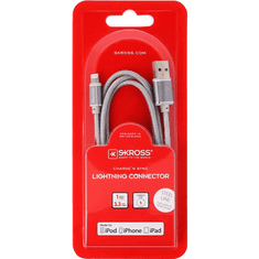 Skross Sync Lightning Connector - Steel Line USB-A apa - Lightning apa 2.0 Adat és töltő kábel - Fehér (72674)