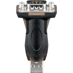 Goobay USB-A apa - RS232 apa Mini átalakító + USB-A apa - USB-A anya kábel 1.5m - Átlátszó (93128)