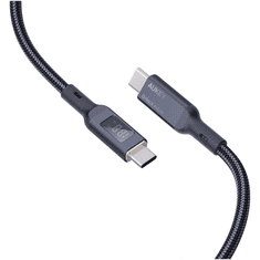 Aukey CB-MCC102 USB-C apa - USB-C apa 2.0 Adat és töltőkábel - Fekete (1.8m) (CB-MCC102)