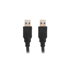 Lanberg USB 3.0 kábel 0.5m - Fekete (CA-USBA-30CU-0005-BK)