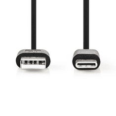 Nedis USB-A apa - USB-C apa Adat- és töltőkábel 1m - Fekete (CCGB60600BK10)