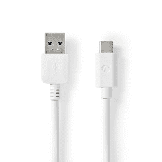 Nedis CCGW61600WT20 USB Type-A apa - USB Type-C apa 3.2 Adat és töltő kábel - Fehér (2m) (CCGW61600WT20)