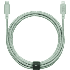Native Union USB-C apa - Lightning apa 2.0 Adat és töltő kábel - Zöld (3m) (BELT-CL-GRN-3-NP)