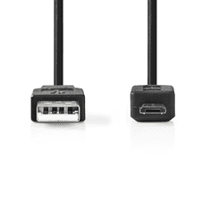 Nedis CCGP60500BK05 USB-A apa - MicroUSB-B apa Adat- és töltőkábel 0.5m - Fekete (CCGP60500BK05)