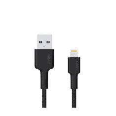 Aukey CB-AL05 USB-A apa 2.0 - Lightning apa Adat és töltőkábel - Fekete (2m) (CB-AL05)