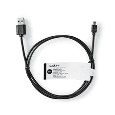 Nedis USB 2.0-A apa - MicroUSB-B apa Adat és töltő kábel 0.5m - Fekete (CCGT60500BK05)