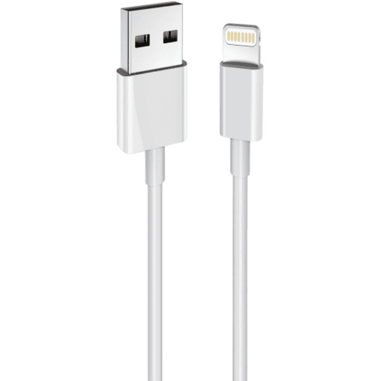 Stansson CA-160 USB-A apa - Lightning apa Adat és töltőkábel - Fehér (1m) (CA-160)