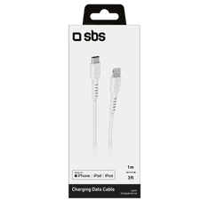 SBS TECABLELIGTC1W USB-C apa - Lightning apa 2.0 Adat és töltőkábel - Fehér (1m) (TECABLELIGTC1W)