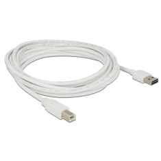 DELOCK EASY-USB 2.0-A apa > USB 2.0-B apa Adapter kábel 3m - Fehér (85154)