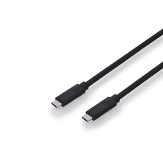 Ednet 84321 USB Type-C apa-apa Adatkábel 1m - Fekete (84321)