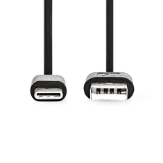 Nedis CCGB60600BK30 USB-C apa - USB-A apa 2.0 Adat és töltő kábel - Fekete (3m) (CCGB60600BK30)