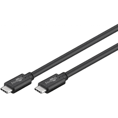 Goobay 66507 USB-C apa - USB-C apa 3.2 Gen 1 Adat és töltőkábel - Fekete (1.5m) (66507)