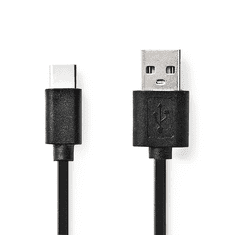 Nedis CCGB60600BK30 USB-C apa - USB-A apa 2.0 Adat és töltő kábel - Fekete (3m) (CCGB60600BK30)