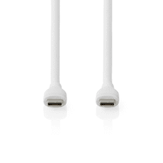 Nedis CCGB60820WT15 USB Type-C apa - USB Type-C apa Adat és töltő kábel - Fehér (1,5m) (CCGB60820WT15)