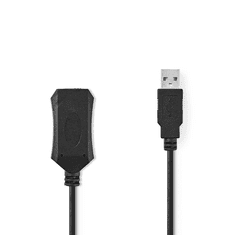 Nedis CCGL60EXTBK200 USB Type-A apa - USB Type-A anya 2.0 Hosszabbító kábel - Fekete (10m) (CCGL60EXTBK200)