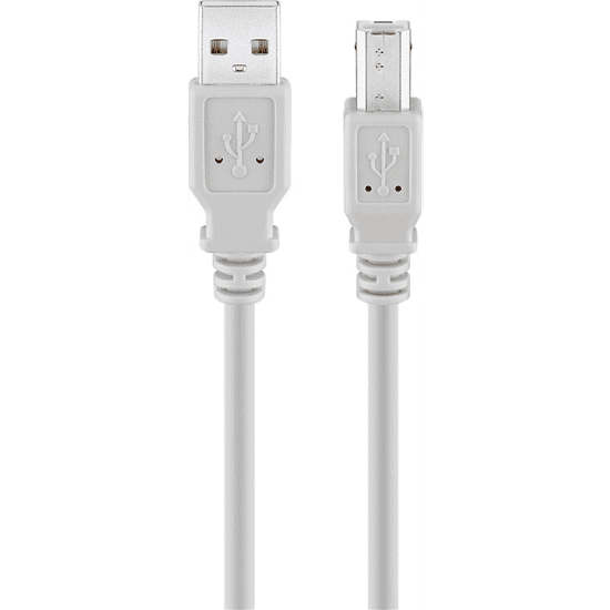 Goobay 50954 USB-A apa - USB-B apa 2.0 Nyomtató kábel - Szürke (3m)