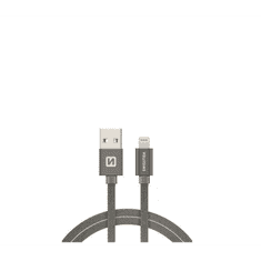 SWISSTEN 71523302 USB-A apa - Lightning apa 2.0 Adat és töltőkábel - Szürke (2m) (71523302)