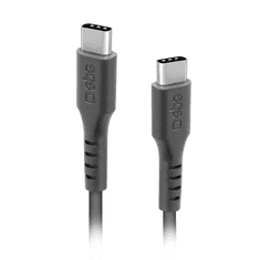 SBS TECABLETCC3M USB-C apa - USB-C apa 2.0 Adat és töltőkábel - Fekete (3m) (TECABLETCC3M)