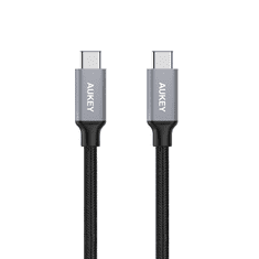 Aukey USB 2.0 Type-C Adat- és töltőkábel 1m - Fekete (CB-CD5)