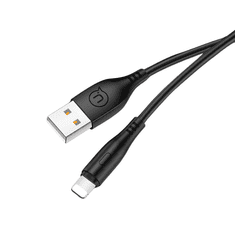 USAMS SJ266USB01 USB-A apa 2.0 - Lightning apa Adat és töltőkábel - Fekete (1m) (SJ266USB01)