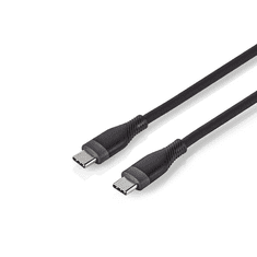 Nedis CCGB60820BK15 USB Type-C apa - USB Type-C apa Adat és töltő kábel - Fekete (1,5m) (CCGB60820BK15)
