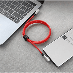 Aukey CB-CMD37 USB-C apa - USB-C apa 3.2 Adat és töltő kábel - Piros (1m) (CB-CMD37 RED OEM)