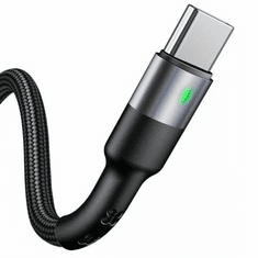 USAMS U26 USB-C apa - USB-C apa Adat és Töltő Kábel - Fekete (1m) (SJ313USB01/SJ313TC01)