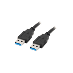 Lanberg USB 3.0 kábel 1m - Fekete (CA-USBA-30CU-0010-BK)