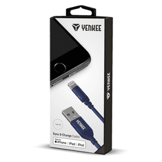 Yenkee YCU 611 BE USB-A apa - Lightning apa 2.0 Adat és töltőkábel - Kék (1m) (YCU 611 BE)