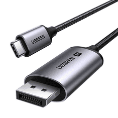 Ugreen CM556 USB-C apa - DisplayPort apa 3.0 Adapter kábel - Fekete (3m) (25839)