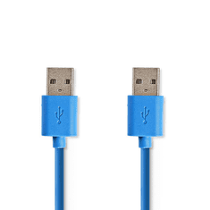 Nedis CCGP61000BU20 USB-A (apa - apa) kábel 2m - Kék (CCGP61000BU20)