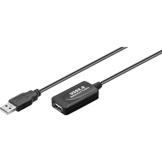 Goobay 60119 USB-A apa - USB-A anya Aktív hosszabbító kábel - Fekete (10m) (60119)