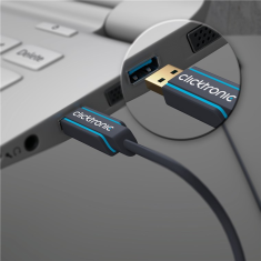ClickTronic USB-A apa - USB-B apa 2.0 Nyomtató kábel - Fekete (1.8m) (70096)