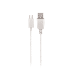 maXlife USB apa - micro USB apa Adat és töltő kábel - Fehér (1m) (OEM001509)