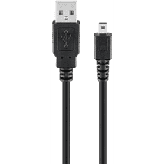 Goobay 93972 USB-A apa - USB-A apa 2.0 Adat és töltő kábel - Fekete (1.8m) (93972)