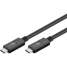 Goobay 38873 USB-C apa - USB-C apa 3.2 Adat és töltőkábel - Fekete (1m) (38873)