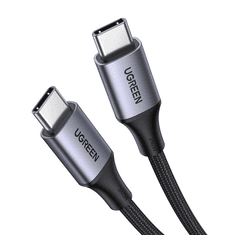 Ugreen 15311 USB-C apa - USB-C apa Adat és töltő kábel - Szürke (1m) (15311)