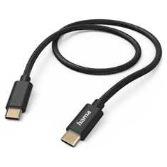 Hama Fabric USB kábel 1,5 M USB 2.0 USB C Fekete (201547)
