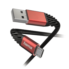 Hama Extreme USB kábel 1,5 M USB 2.0 USB A Micro-USB B Fekete, Vörös (187216)
