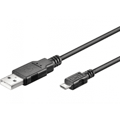 Goobay 93181 USB-A apa - microUSB-B apa 2.0 Adat és töltő Kábel 2m Fekete (93181)