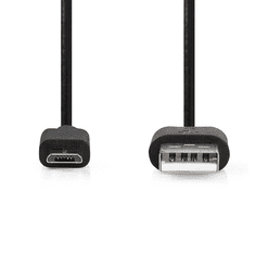 Nedis CCGL60500BK10 USB-A apa - USB-B apa 2.0 Adat és töltő kábel - Fekete (1m) (CCGL60500BK10)