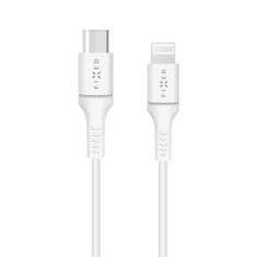 FIXED Cable USB-C apa - Lightning apa Adat és töltőkábel - Fehér (1m) (FIXD-CL-WH)