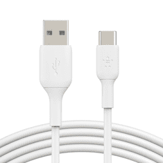 Belkin USB-C apa - USB-A apa Adat- és töltőkábel 3m - Fehér (CAB001BT3MWH)