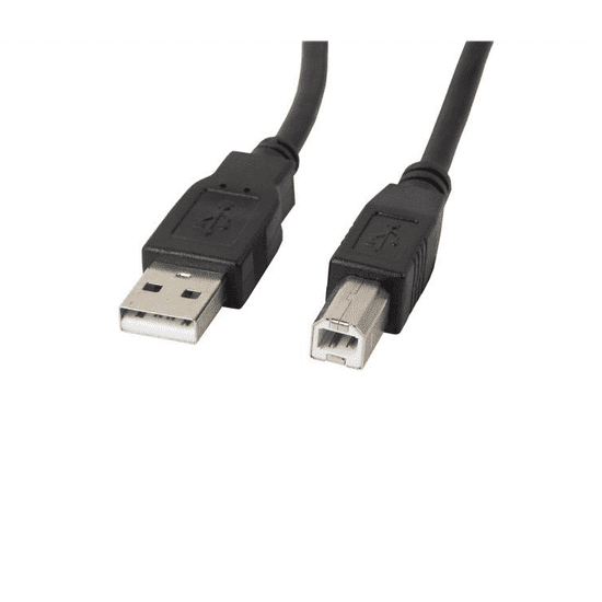 Lanberg USB 2.0 - USB B kábel 1m - Fekete (CA-USBA-11CC-0010-BK)