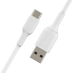 Belkin USB-C apa - USB-A apa Adat- és töltőkábel 3m - Fehér (CAB001BT3MWH)