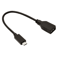 ROLINE Roline 11.02.9030 USB-A - USB-C (apa - apa) kábel 0.15m - Fekete